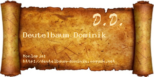 Deutelbaum Dominik névjegykártya